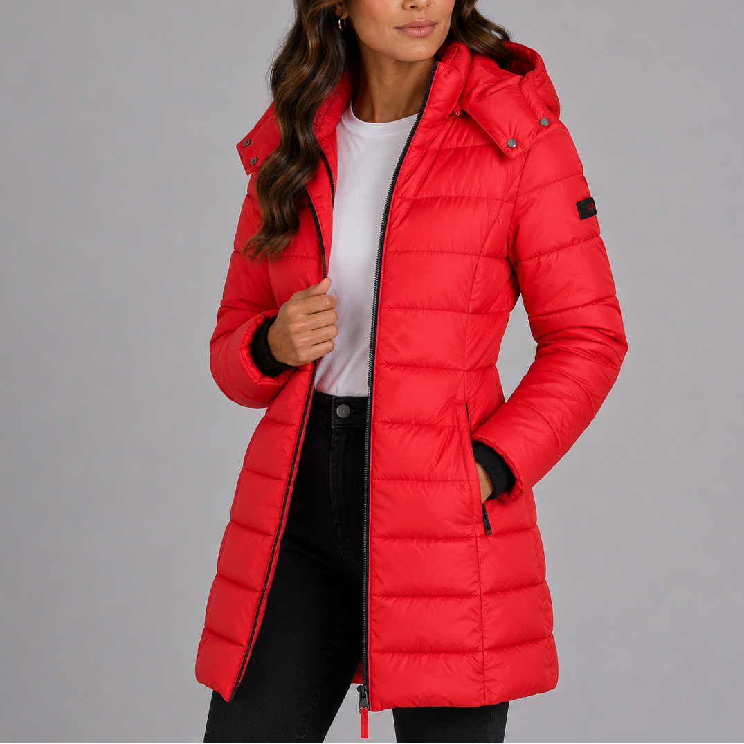 Women's Long Hooded Insulated Puffer Winter Coat