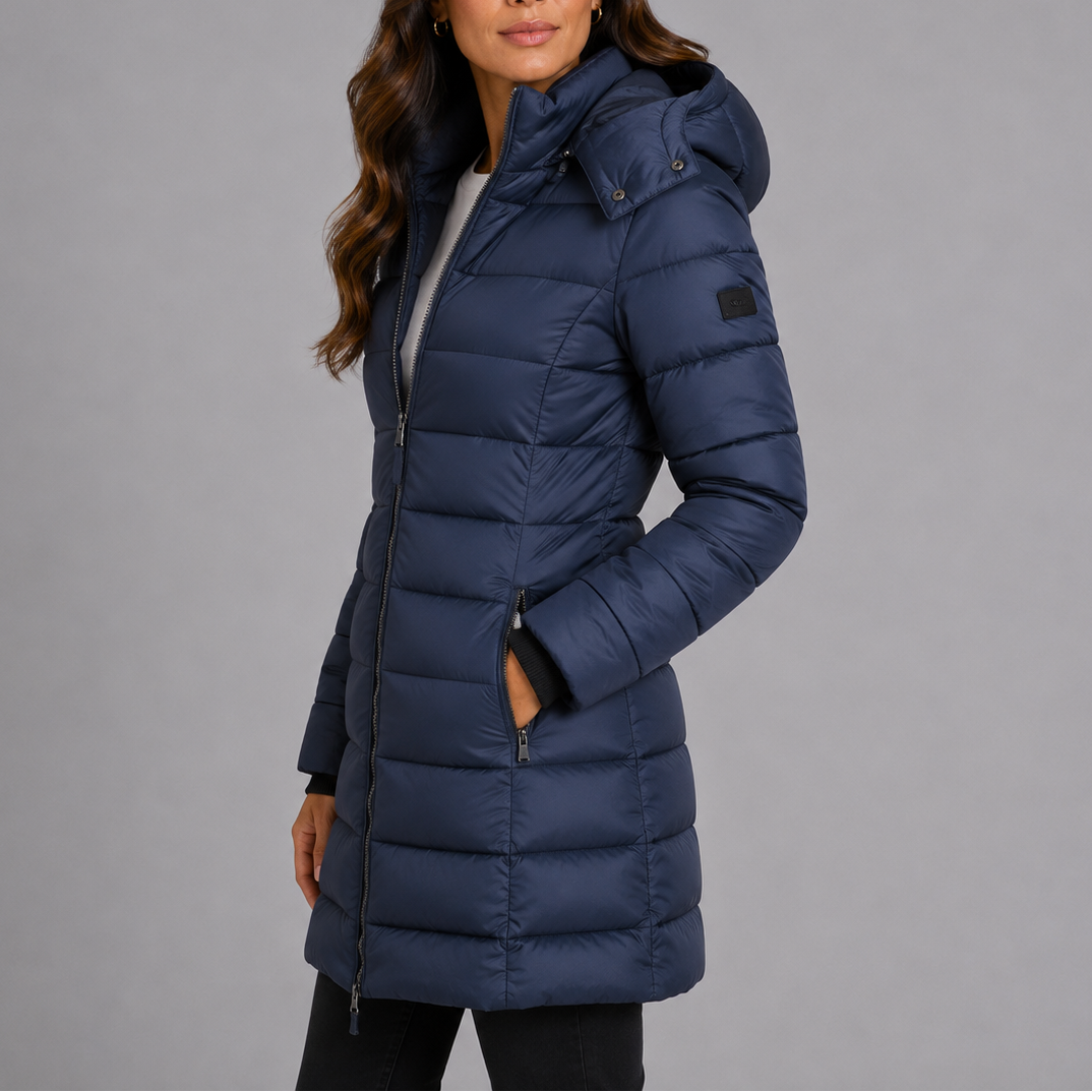 Women's Long Hooded Insulated Puffer Winter Coat