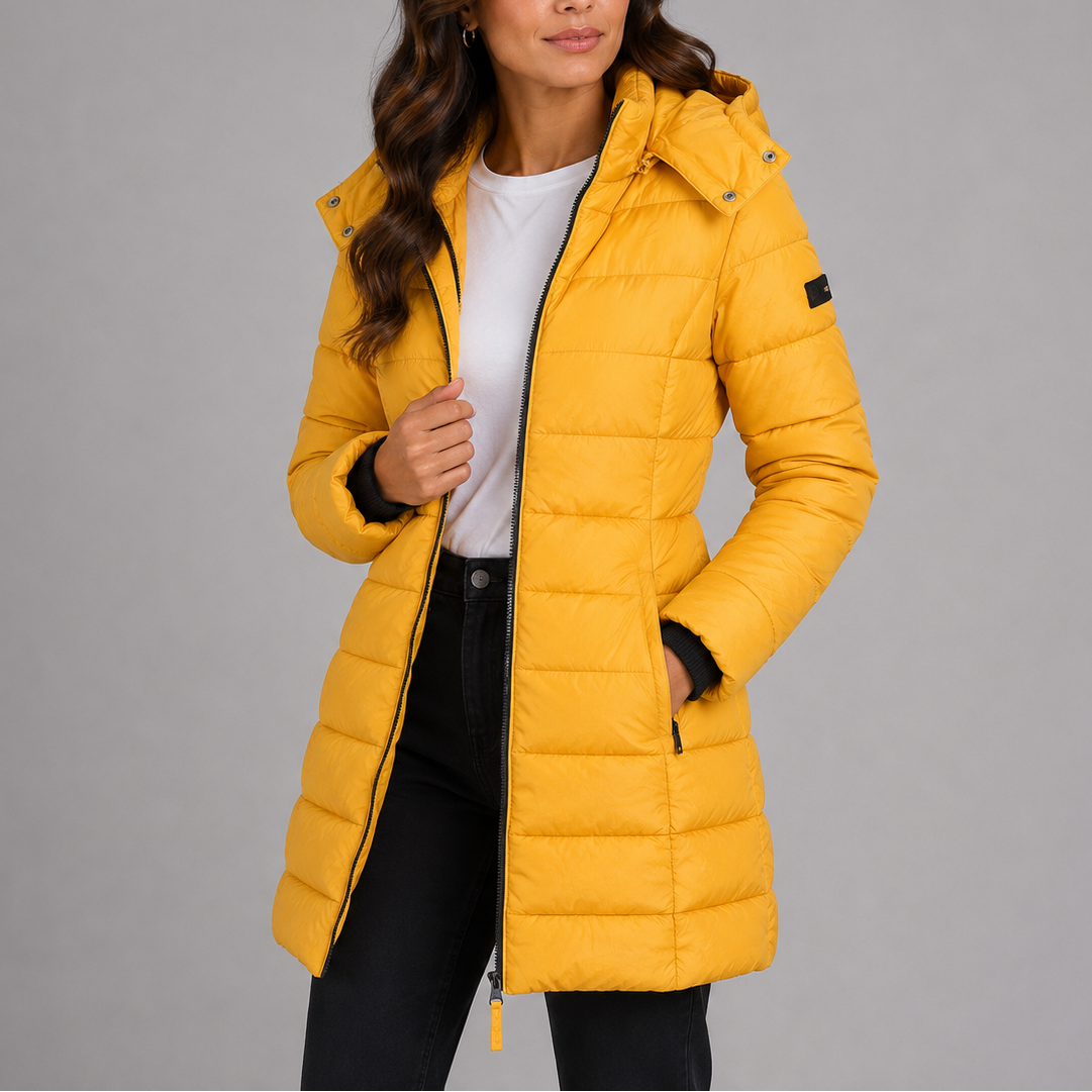 Women's Long Hooded Insulated Puffer Winter Coat