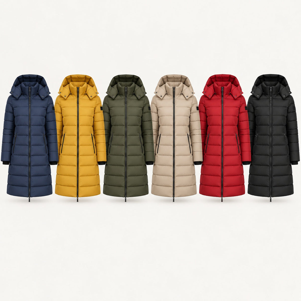 Women's Long Hooded Insulated Puffer Winter Coat