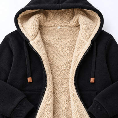 Women's Fleece-Lined Sherpa Hoodie & Jogger Set — Winter Loungewear